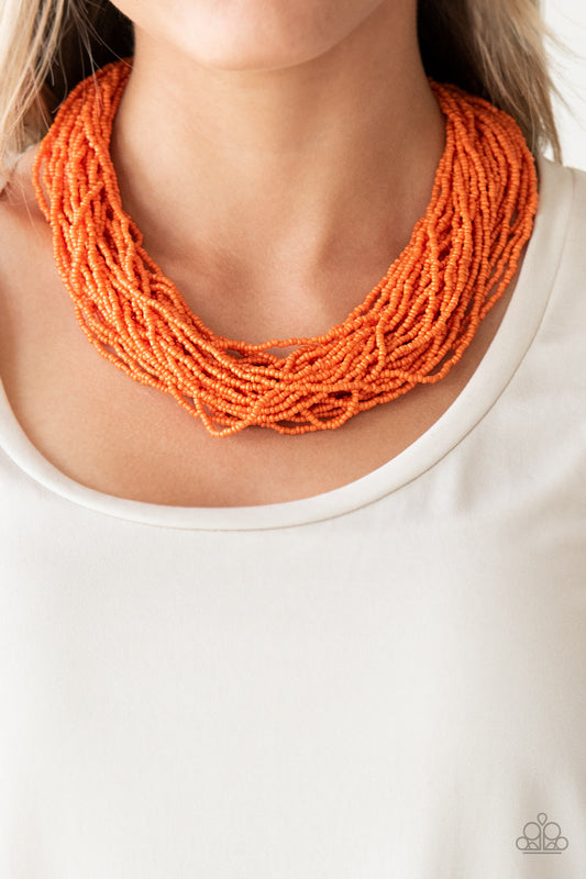 The Show Must Go On - Orange Necklace