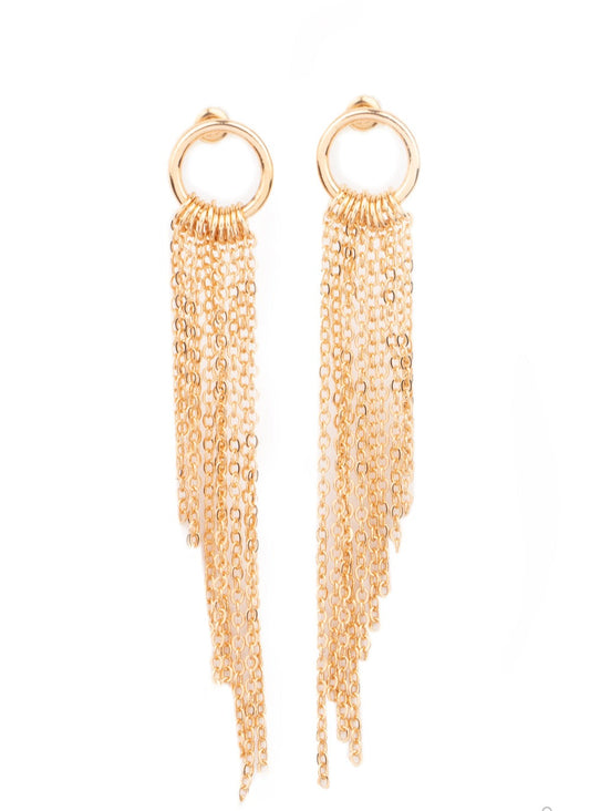 Divinely Dipping - Gold Earrings