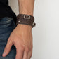 Bronco Bustin Buckles Brown Bracelet