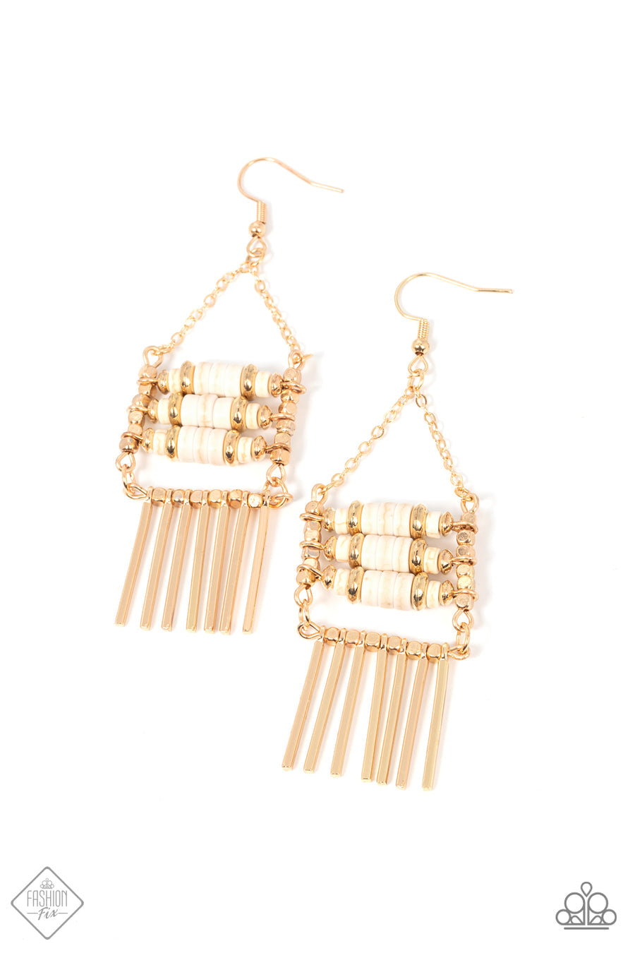 Tribal Tapestry Gold Earrings