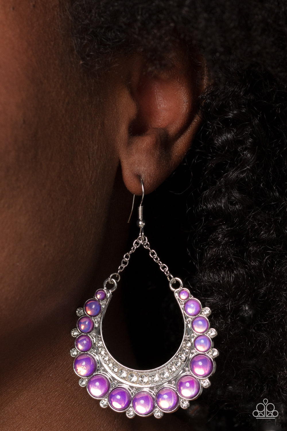 Bubbly Bling - Purple Earrings