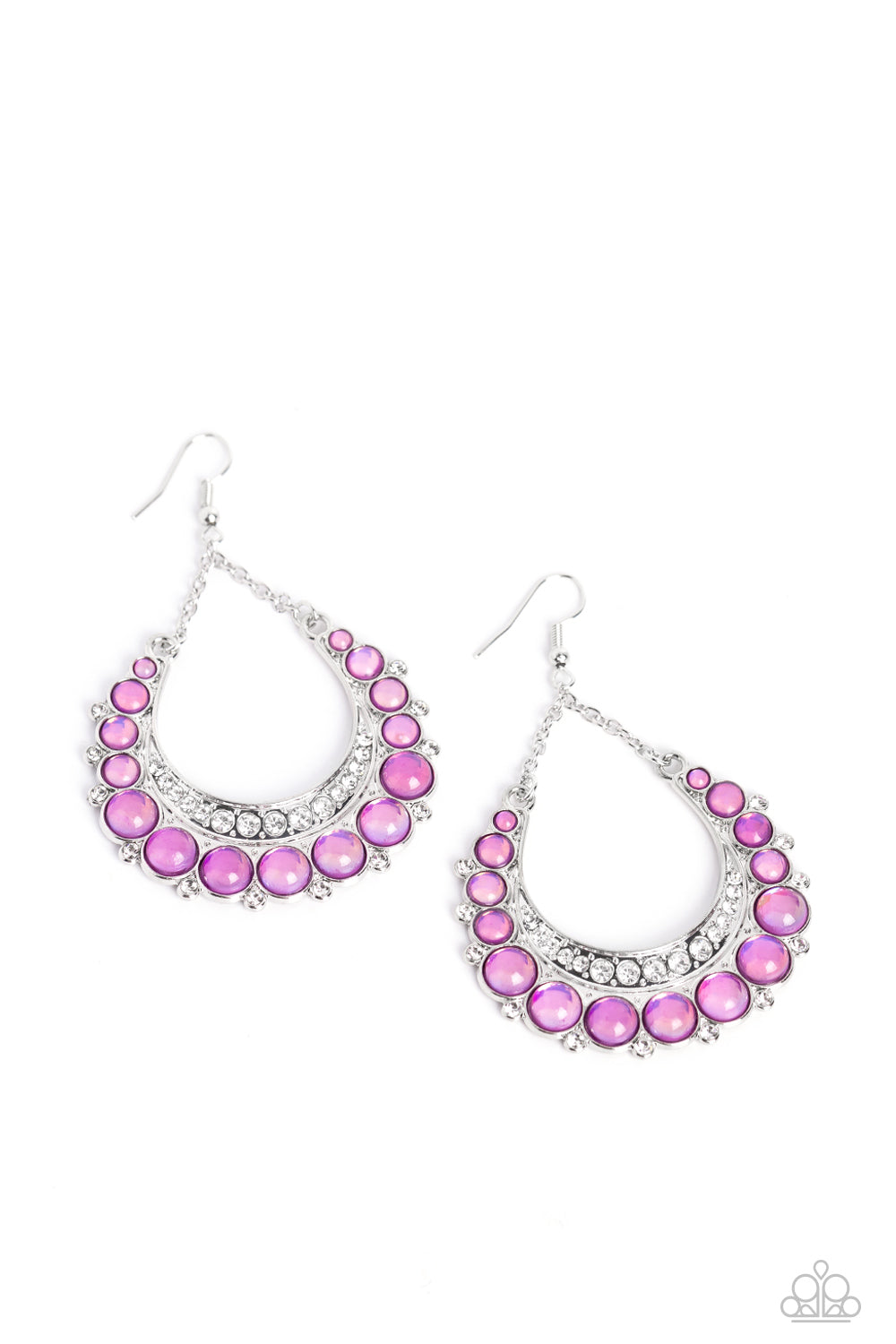 Bubbly Bling - Purple Earrings