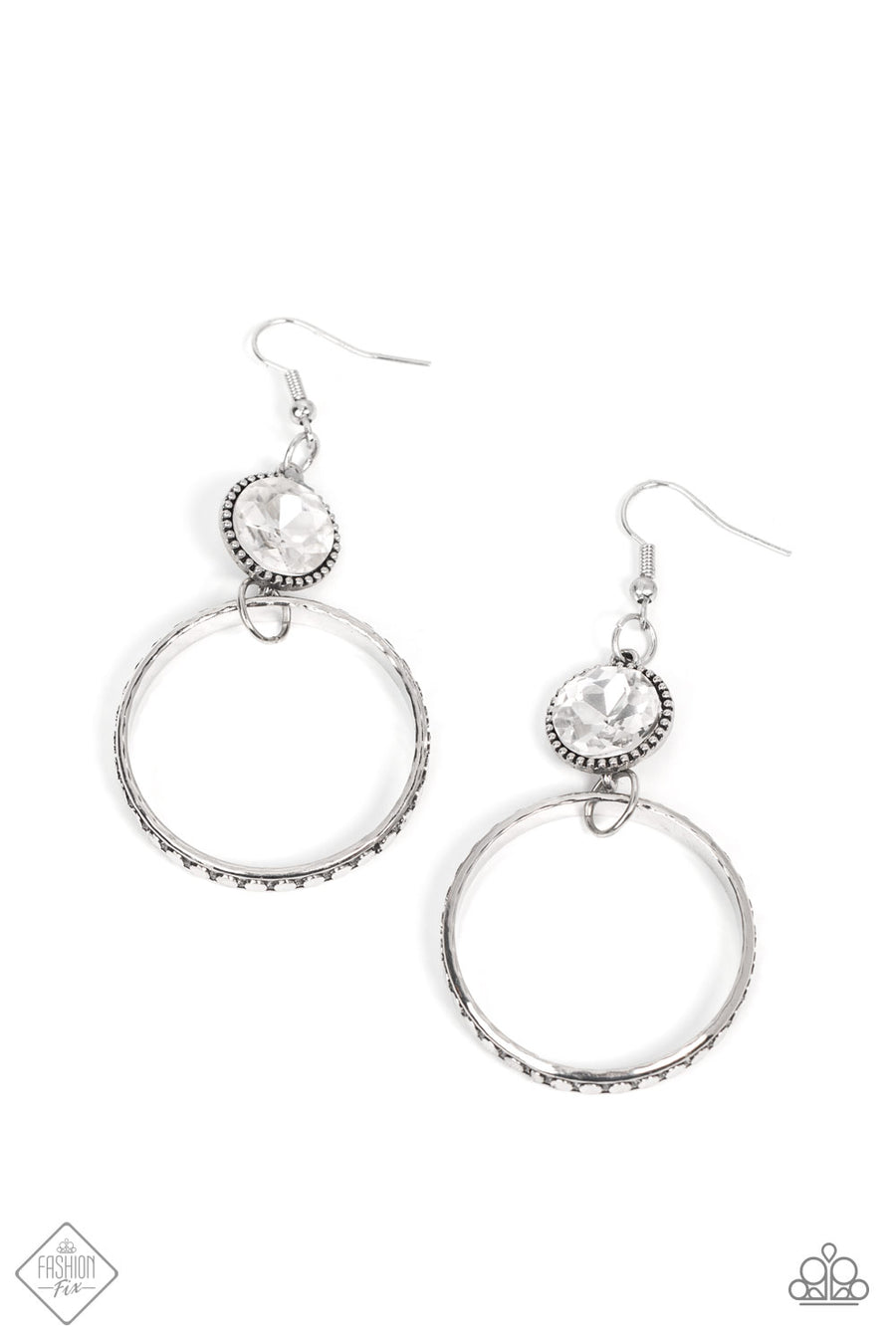 Standalone Sparkle White Earrings