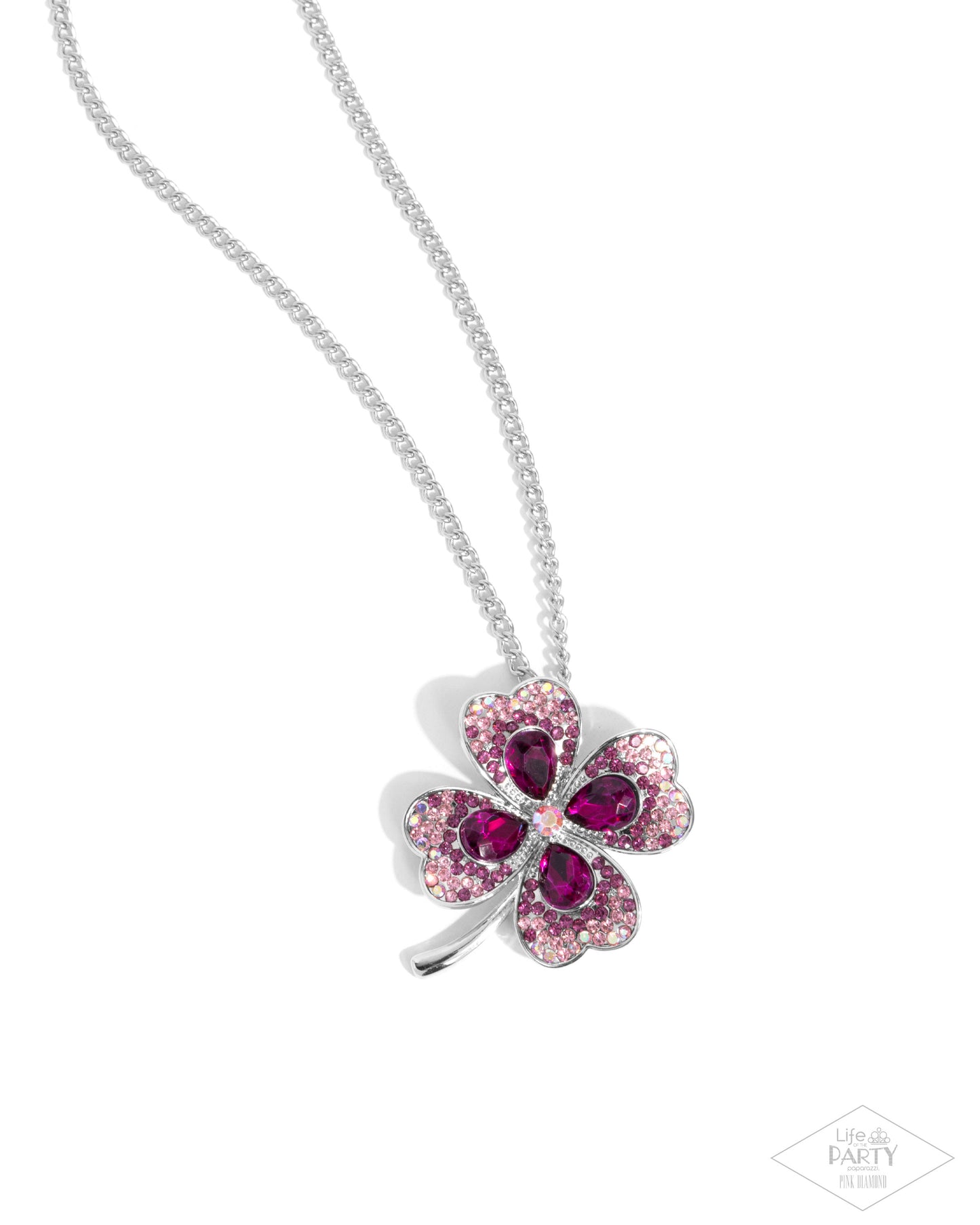 Four Leaf Fashion - Pink Necklace