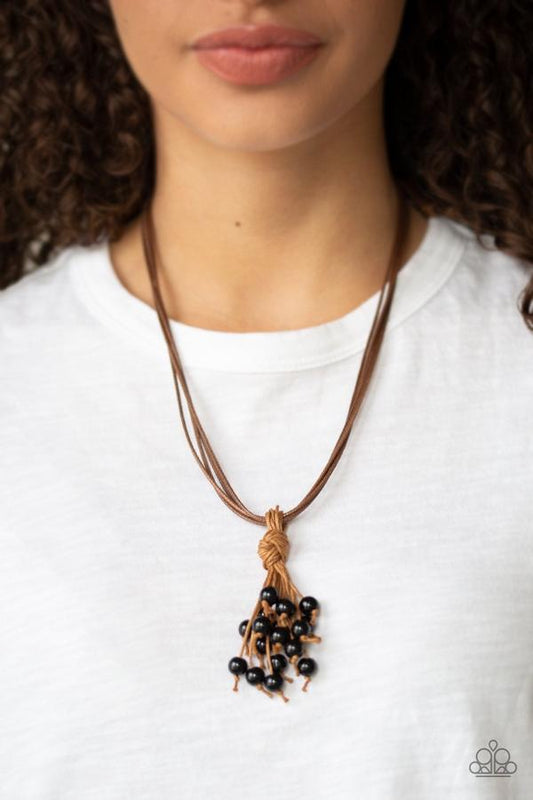 Tassel Trek Black Urban Necklace