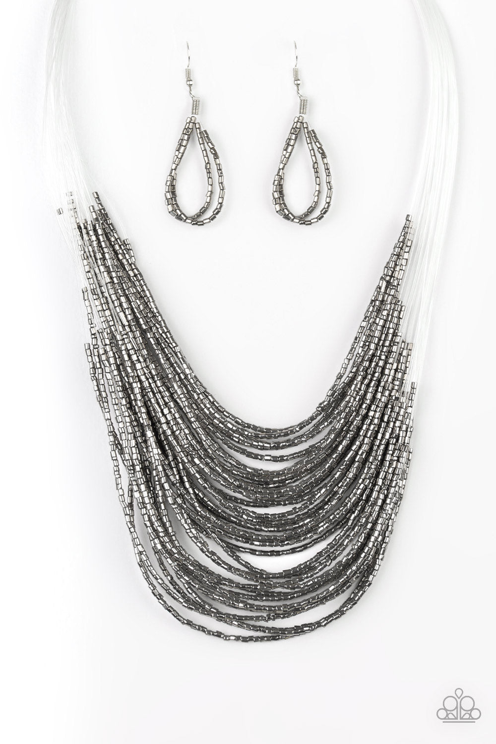 Catwalk Queen - Black Gunmetal Necklace