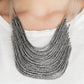 Catwalk Queen - Black Gunmetal Necklace