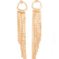 Divinely Dipping - Gold Earrings