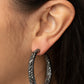 Glitzy By Association - Black Earrings
