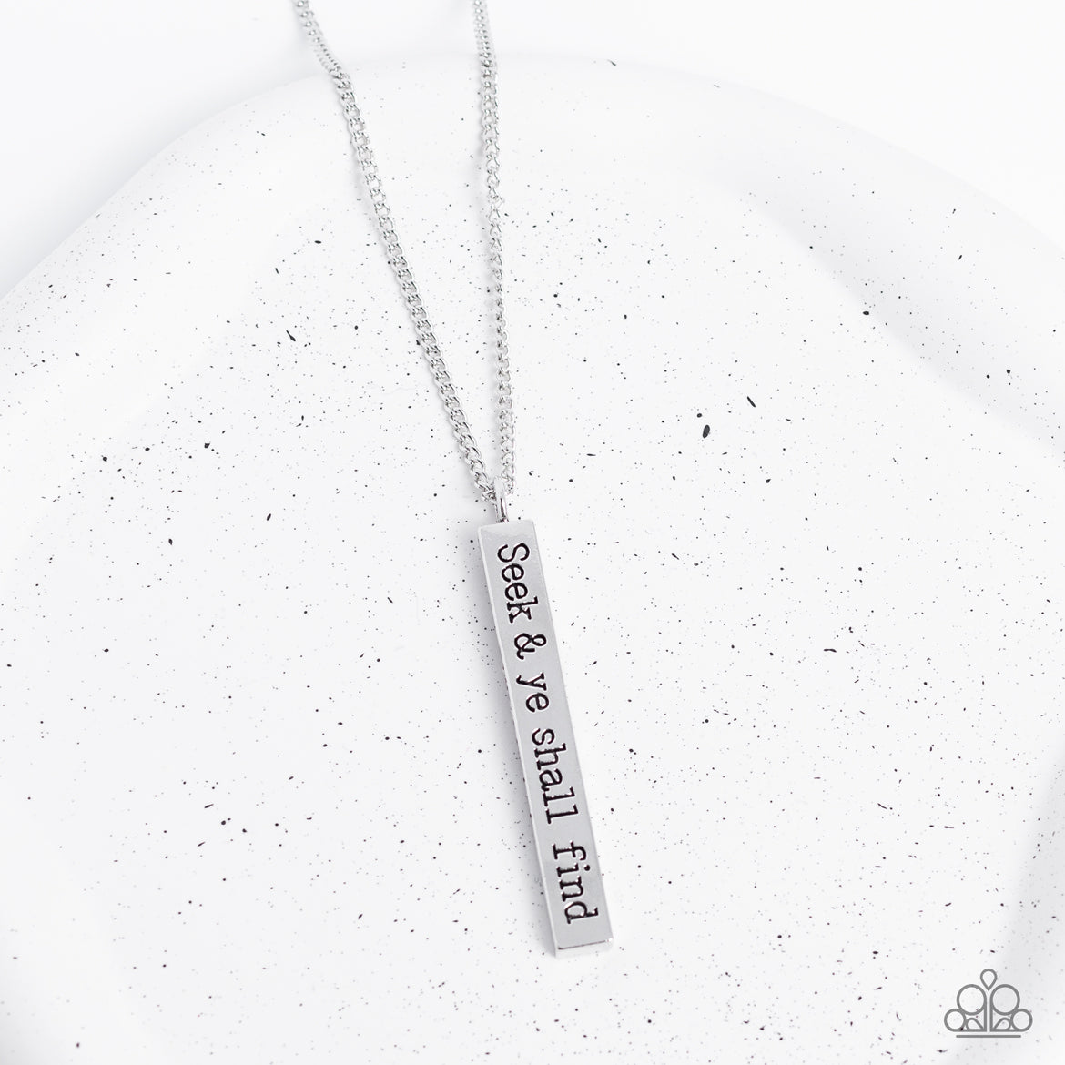 Mat 7:7 - Silver Necklace