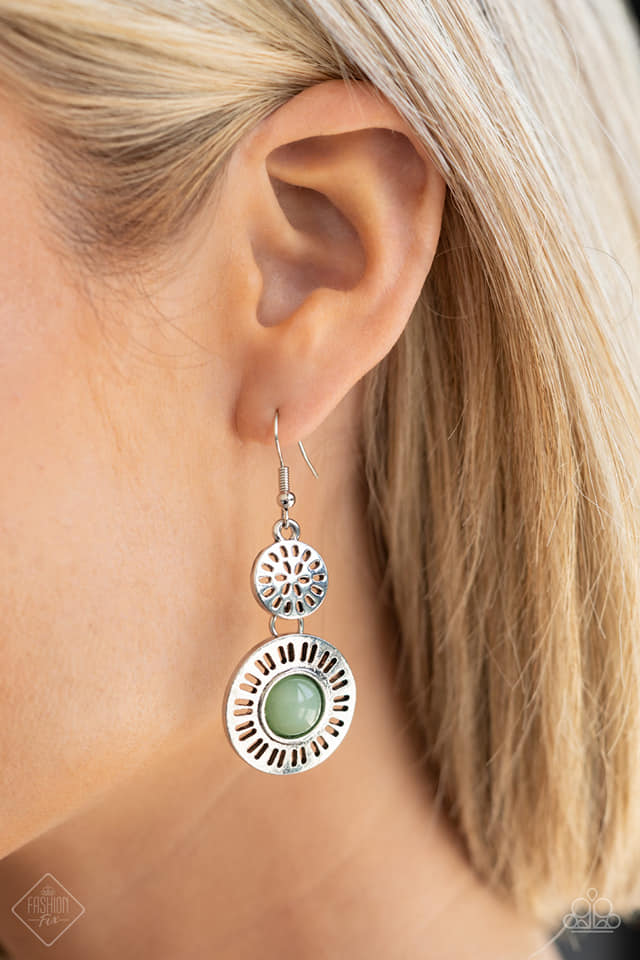 Ocean Orchard - Green Earrings - March Fashion Fix