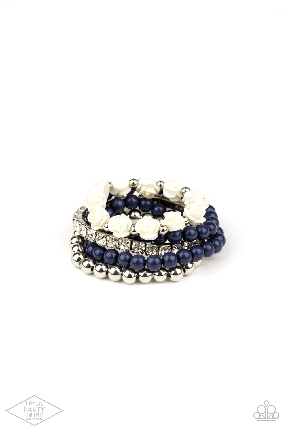 Rose Garden Grandeur - Blue Bracelet