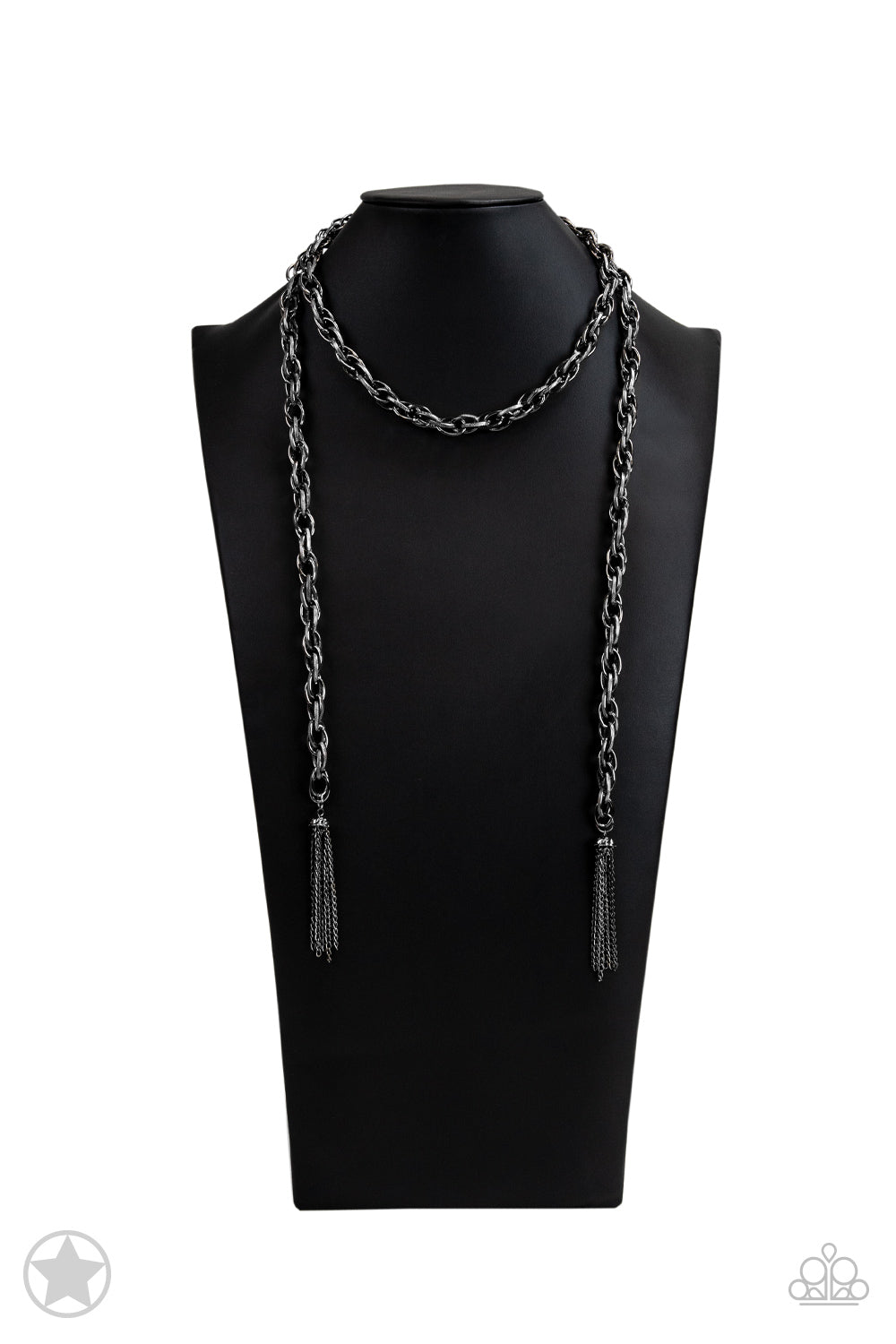 Scarfed for Attention - Gunmetal Necklace