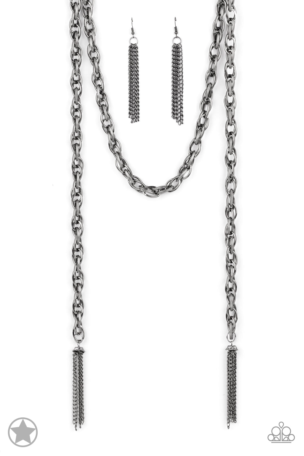 Scarfed for Attention - Gunmetal Necklace