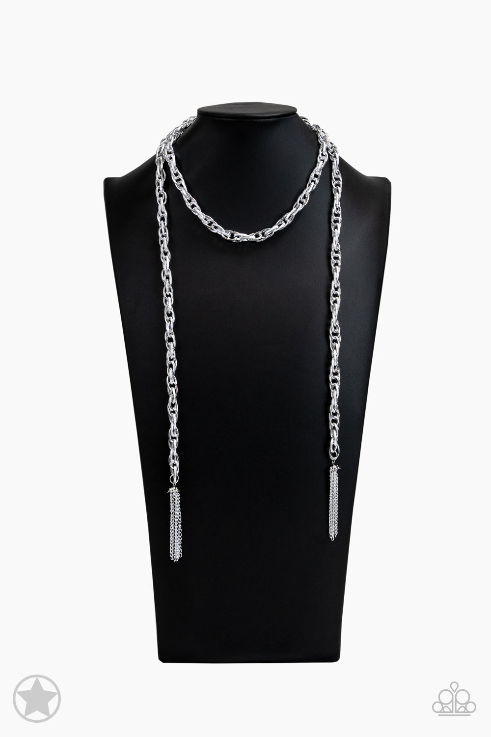 Scarfed for Attention - Silver Necklace